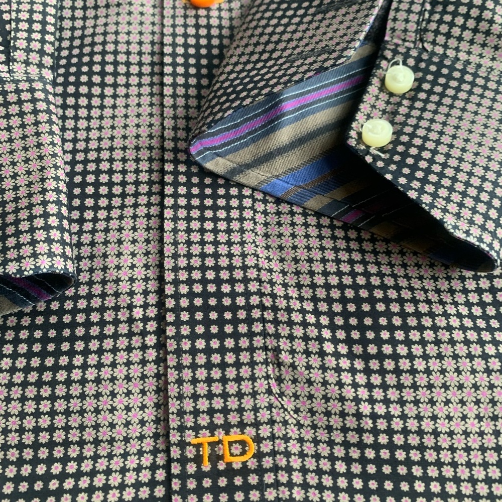 Thomas Dean Men's Multicolor Striped Shirt